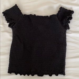 Black Off the shoulder crop top